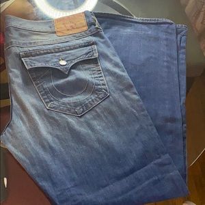 True religion jeans worn